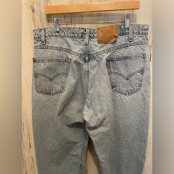 Levis Vintage 1997 Orange Tab Relaxed Fit 550 Mens Jeans- Light Wash size 38x30 - Picture 3 of 9